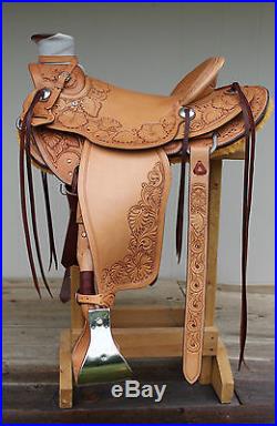 Western Roping Saddle, Custom Made, Wade Tree, 15.5, Hermann Oak Leather, NWOT