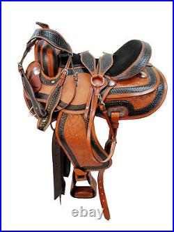 Western Saddle Barrel Racing Cowgirl Pleasure Trail Leather Tack Set 15 16 17 18