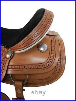 Western Saddle Barrel Racing Pleasure Horse Custom Made Leather Tack 15 16 17 18