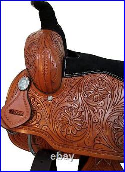 Western Saddle Horse Roping Roper Ranch Handmade Leather Tooled TACK