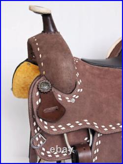 Western Saddle Leather Trail Pleasure Tack Set 10 TO 18