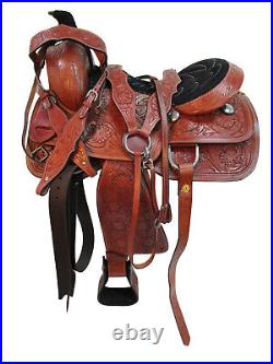 Western Saddle Rodeo Roping Roper Ranch Horse Pleasure Leather Tack 15 16 17 18