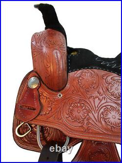 Western Saddle Rodeo Roping Roper Ranch Horse Pleasure Leather Tack 15 16 17 18
