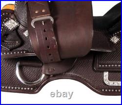 Western Saddle for Horse of Handcrafted Leather with Comfortable Ranch Roping
