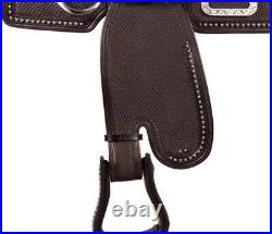 Western Saddle for Horse of Handcrafted Leather with Comfortable Ranch Roping