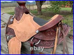 Western Show Horse Brownish Suede Leather Seat 10 To 18 Inch