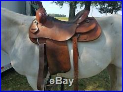 Western saddle 16 used Santafe light tan
