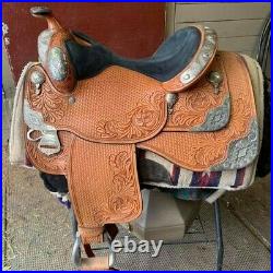 Western show saddle 16 used