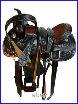 Youth Kids Western Child Pony Comfy Leather Saddle 10 12 13 Pleasure Trail Tack
