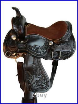 Youth Kids Western Child Pony Comfy Leather Saddle 10 12 13 Pleasure Trail Tack